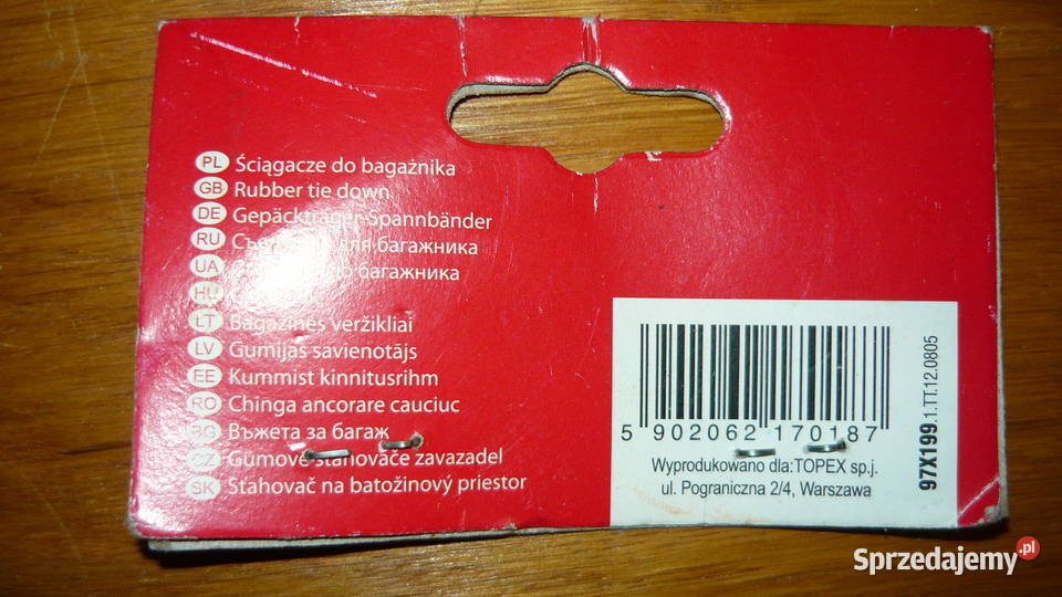 Guma ściągająca do mocowania bagażu bagażnikowa Sokółka