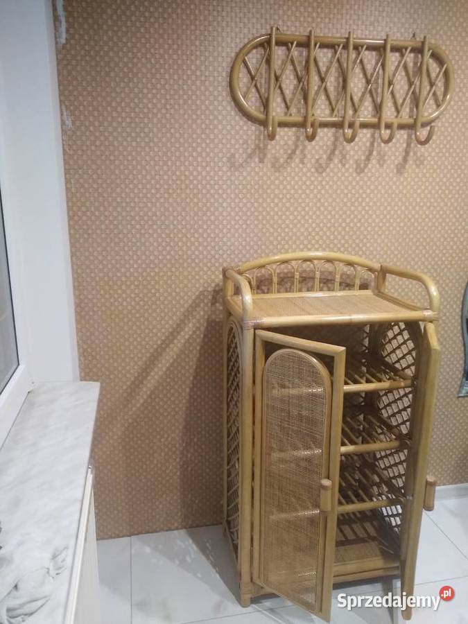 Rattanowy komplet do przedpokoju szafka na buty Rydułtowy