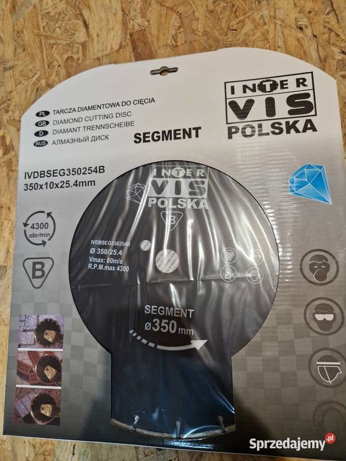 Tarcza diamentowa InterVis 350x254 mm segmentowa Głogowa