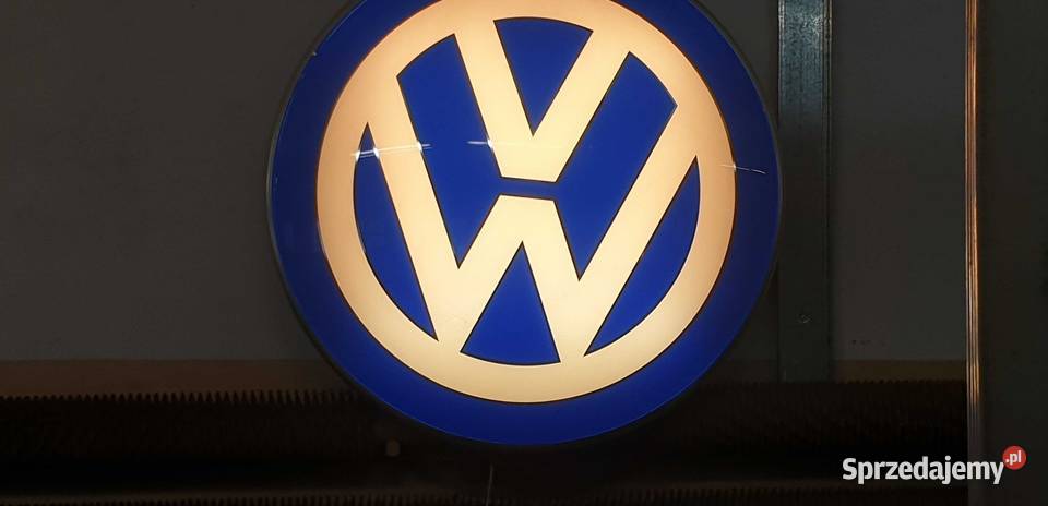 Volkswagen duża podświetlana reklama oryginał łódzkie Łódź sprzedam