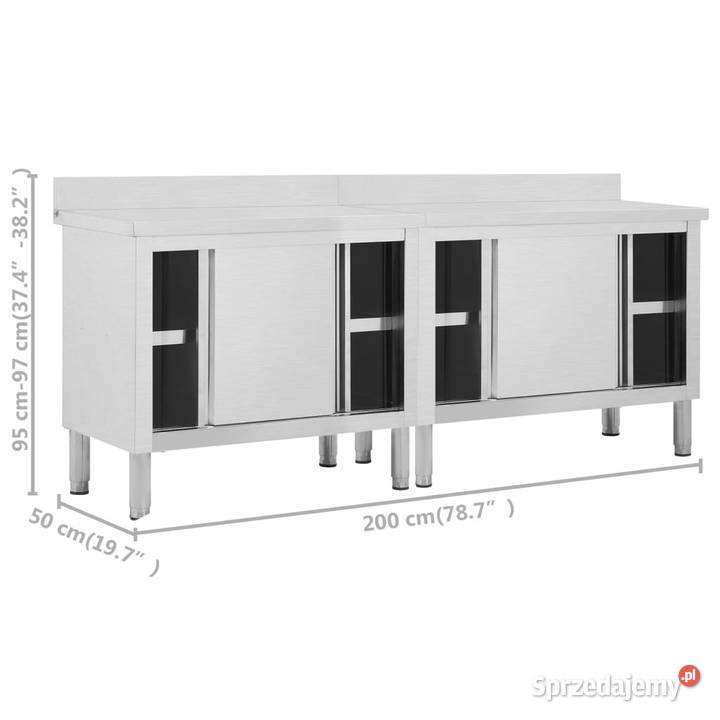 Stoły robocze przesuwne drzwi 2 200x50x9597 stal Warszawa