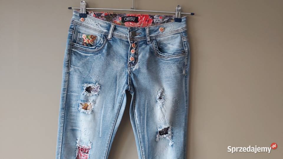 Spodnie damskie jeansowedżinsowe Chisu rS36 Dżins  lubelskie Lublin
