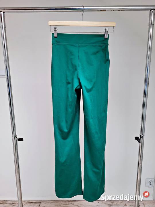 Zielone rozszerzane legginsy sportowe DryMove H&M małopolskie Liszki