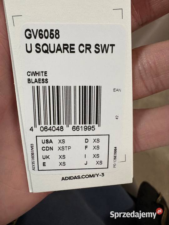 Y3 U SQUARE CR SWT Odzież i bielizna męska mazowieckie Warszawa