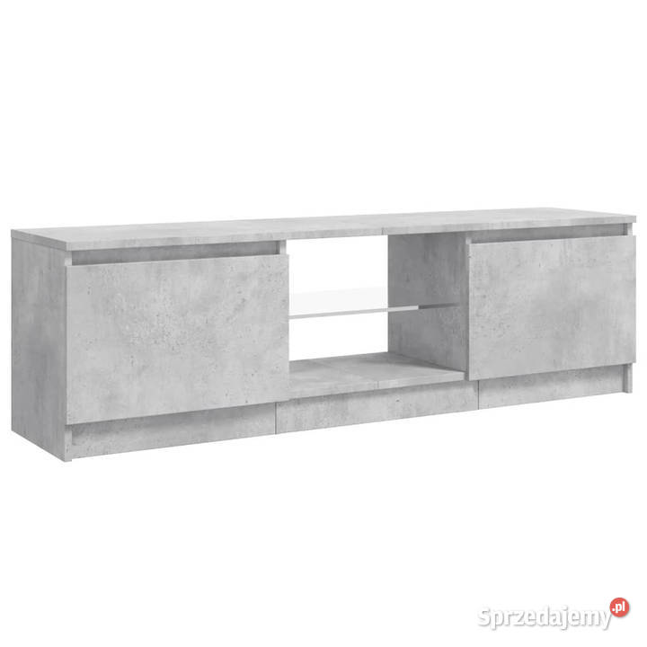 Szafka pod TV z oświetleniem LED szara 120 x 30 Warszawa