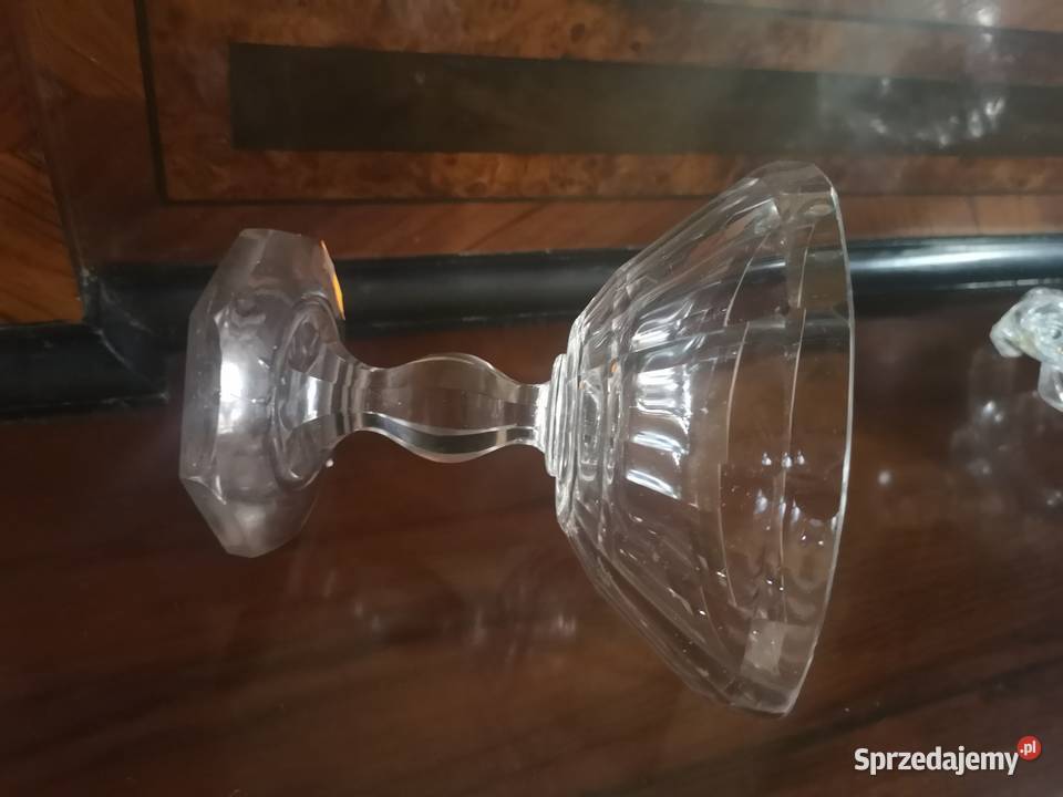 Krysztalowa patera na nodze cukiernica Porcelana i szkło pomorskie Gdańsk