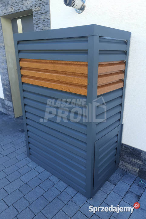 Osłona pompy ciepła 80x50x200 antracyt jasny