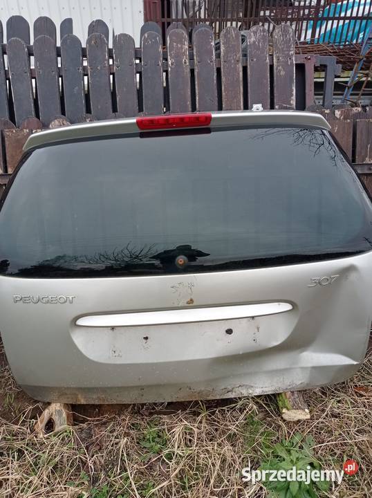 KLAPA TYŁ PEUGEOT 307 SVSZYBA osobowe Maski Malinie