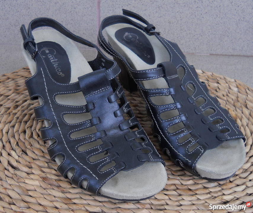 Earthies Siena 100 Skóra piękne Sandały Mega Łęczna