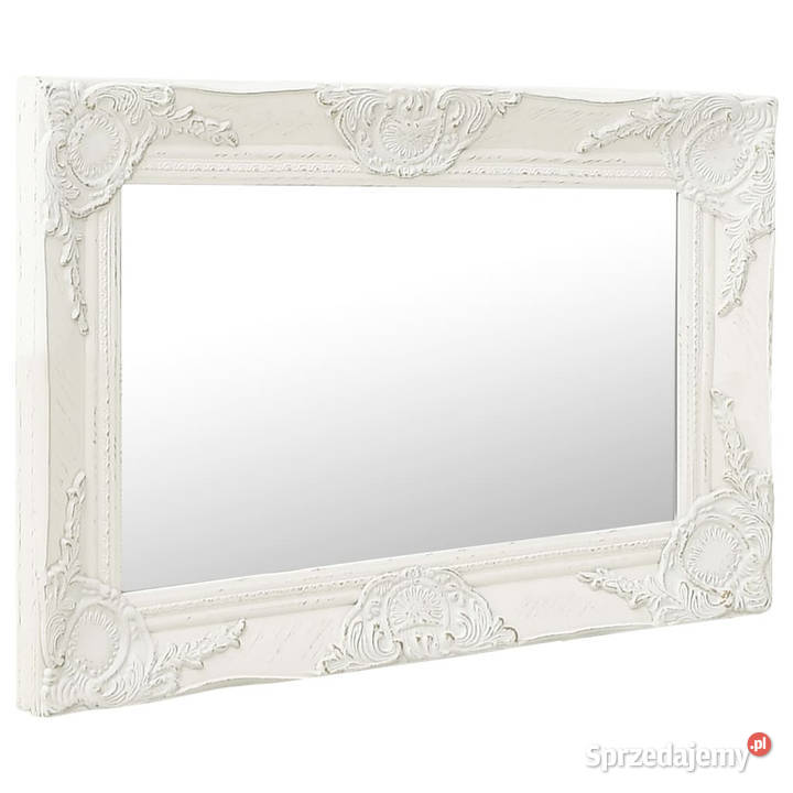 Lustro ścienne w stylu barokowym 60x40 białe Warszawa