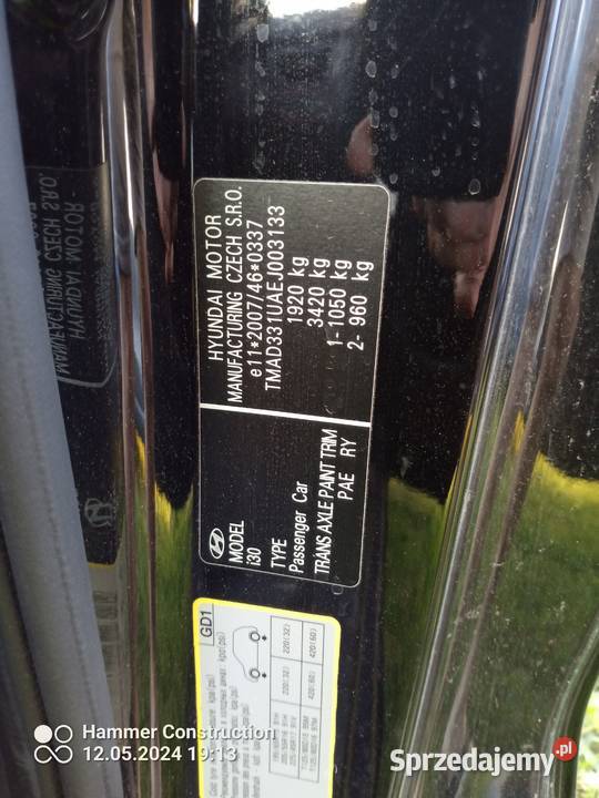 Hyundai I30 Coupe Rok produkcji 2013 Samochody osobowe