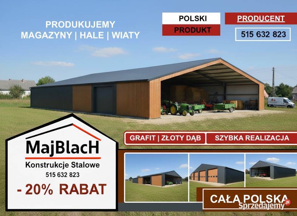 Grafitowy Garaż Blaszany Dwuspadowy RAL Ocynk Rybnik
