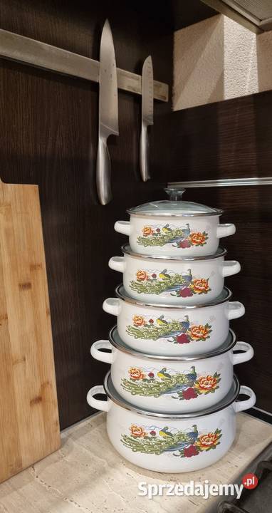 Garnki emaliwane różne wzory sprzedam