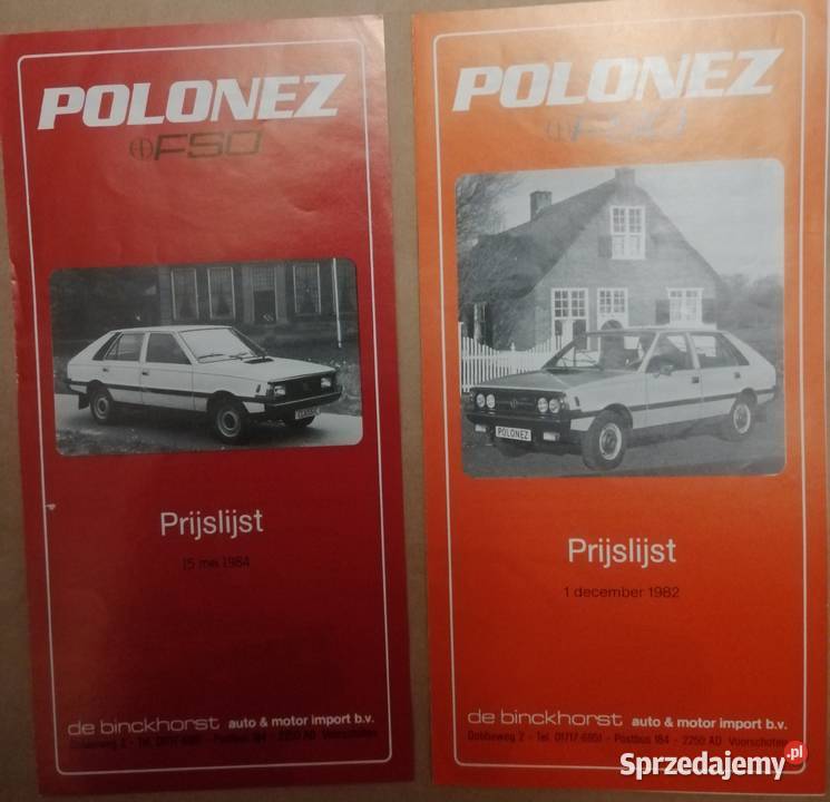 Prospekt cennik FSO Polonez Fiat 125p PRL Kraków