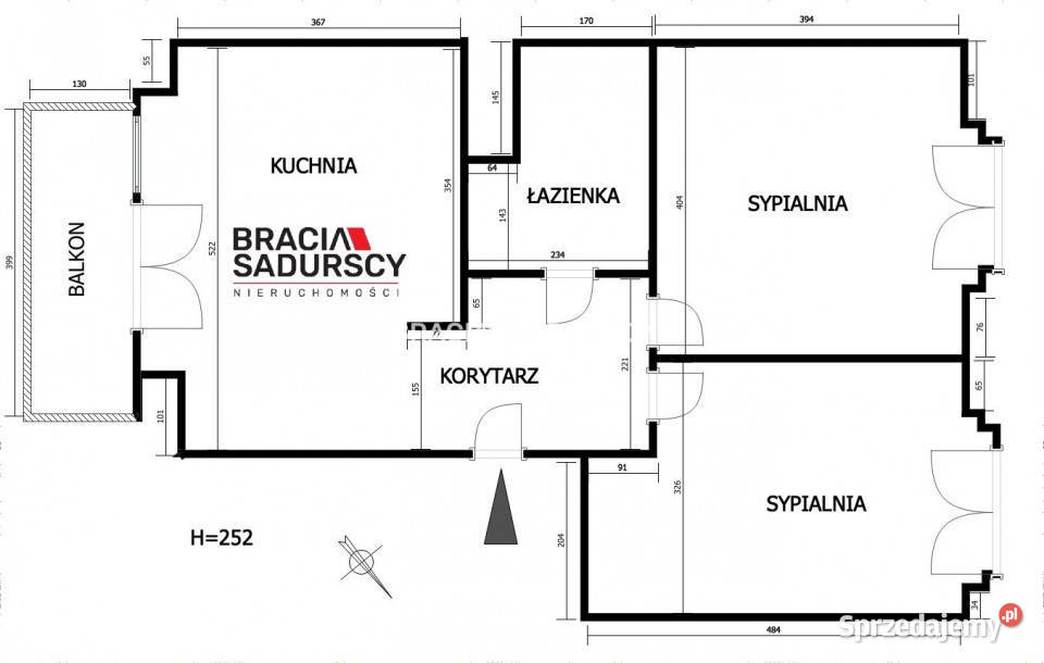 Mieszkanie Kraków Macieja Dębskiego 5472m2 3 Liczba pokoi 3
