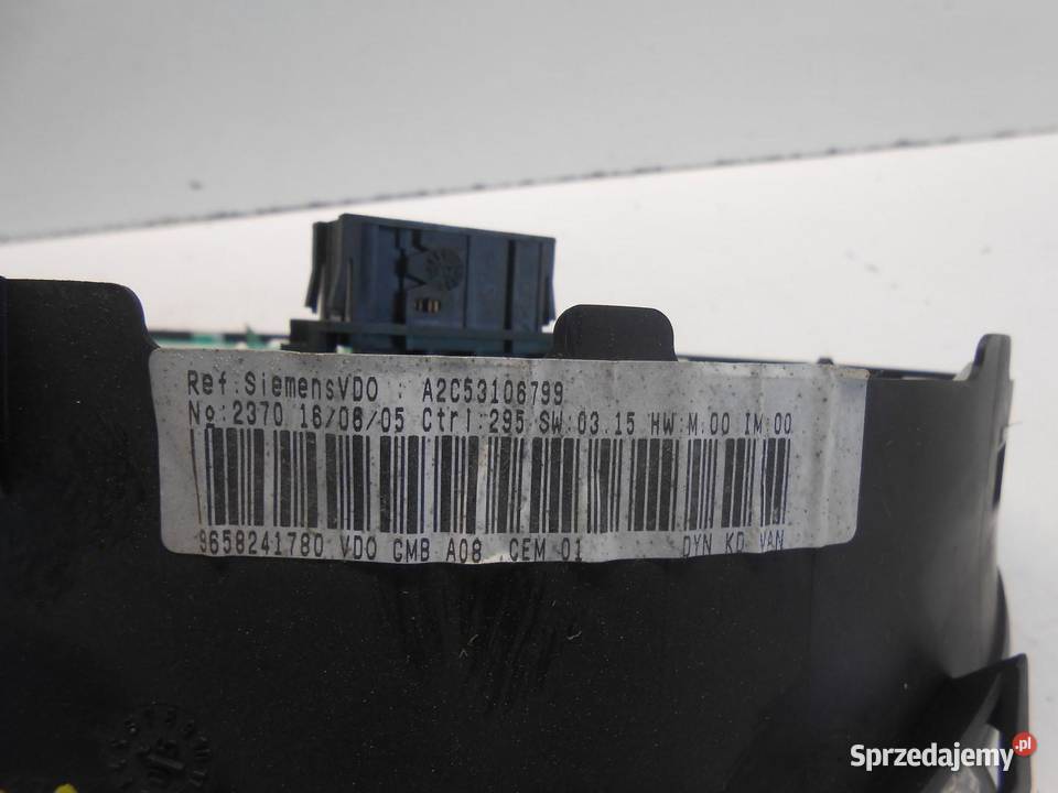 LICZNIK PEUGEOT 1007 9658241780 A2C53106799