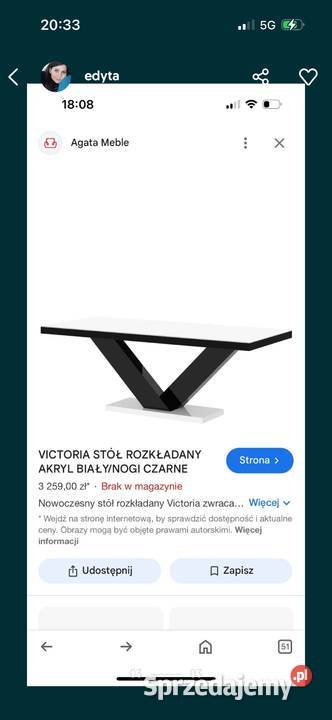 Stół Victoria Agata meble Stoły sprzedam