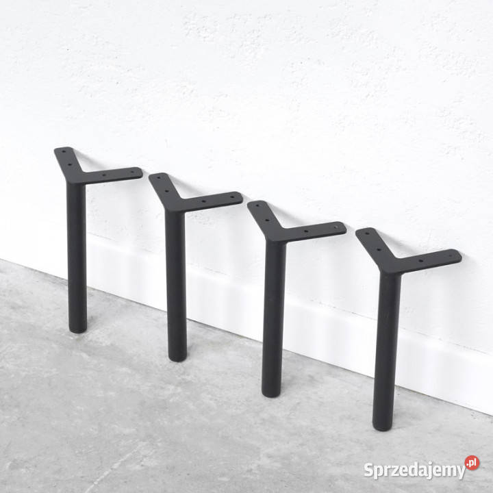 Nóżka meblowa metalowa TUBA czarna 19.3cm Chmielnik