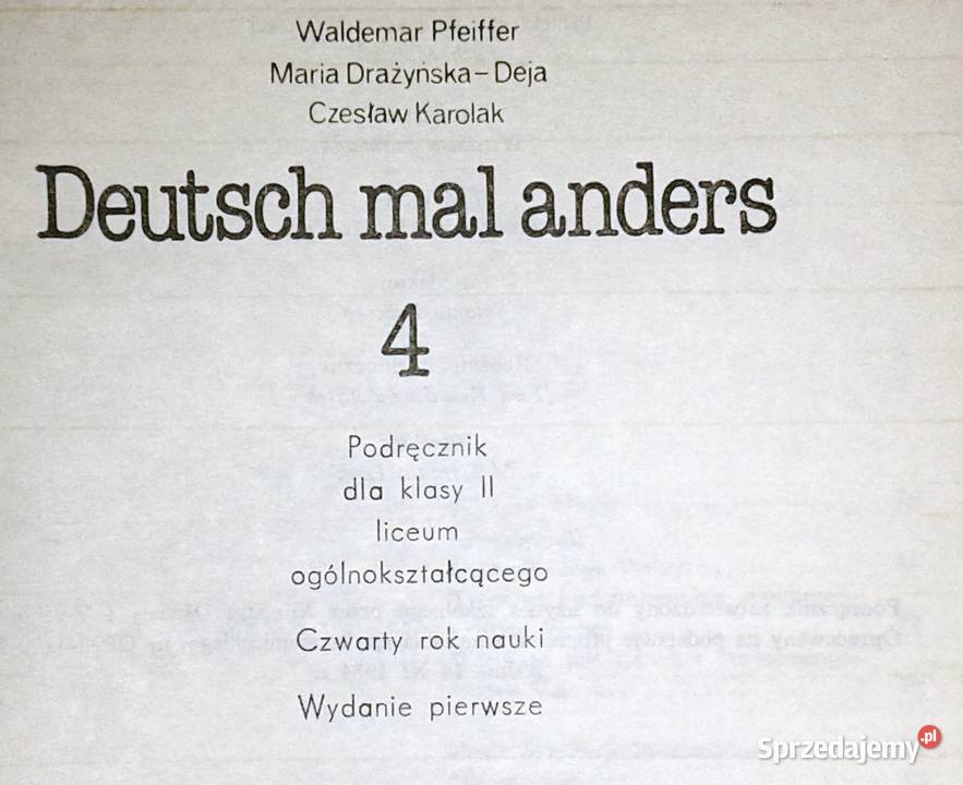 Deutsch mal anders 4 W Pfeiffer C Karolak M D Chełm sprzedam