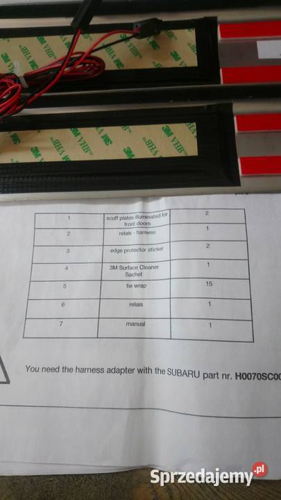 Nakładki progowe podświetlane do Subaru Forester Lublin