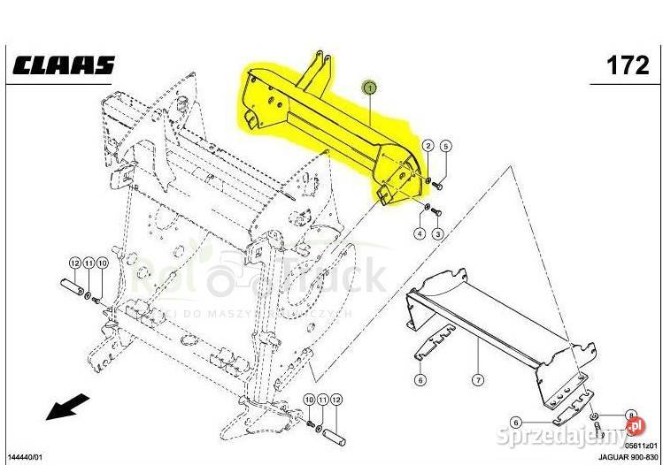 BLACHA BĘBNA NOŻOWEGO CLAAS 830 987404 Pozostałe Kolno