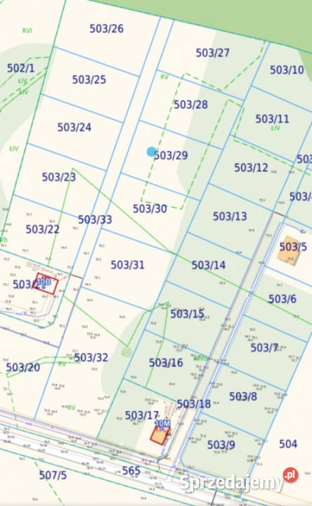 Działka z wydanymi warunkami zabudowy Krosino