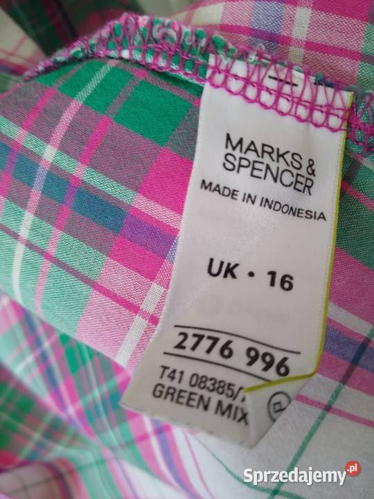 Koszula w kratę Marks Spencer rozmiar 16 Gdańsk