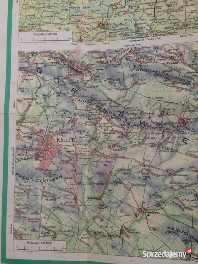 191 Mapa Góry Świętokrzyskie Szczecin sprzedam
