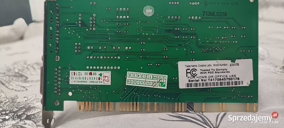 Karta dźwiękowa Sound Blaster Vibra16XV CT4170 Chełmża