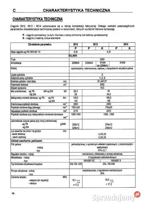 Instrukcja obsługi ursus 2812 3512 3514 Stalowa Wola
