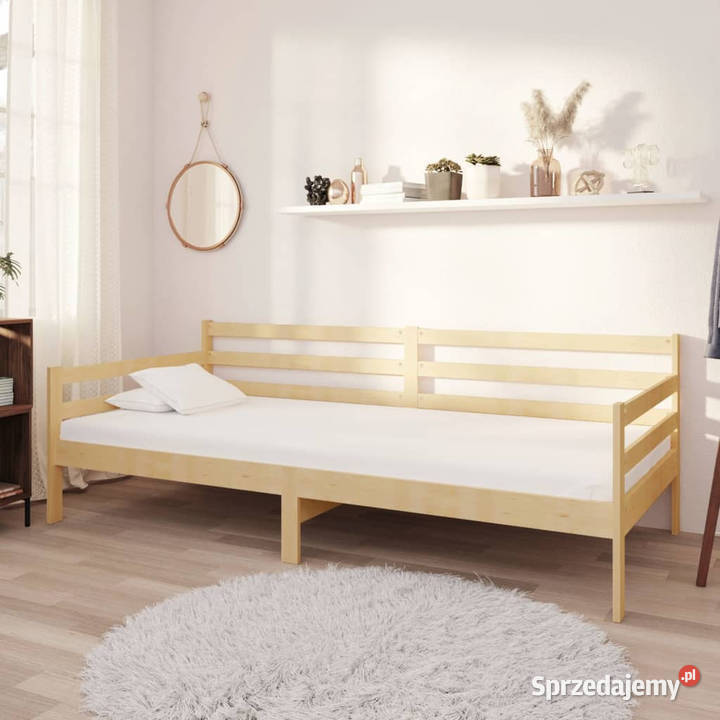 Łóżko dzienne z materacem lite drewno sosnowe 70cm Warszawa