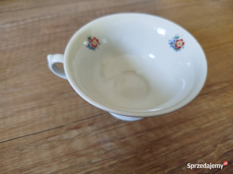 Filiżanka z motywem kwaitów Porcelana KPM małopolskie Oświęcim