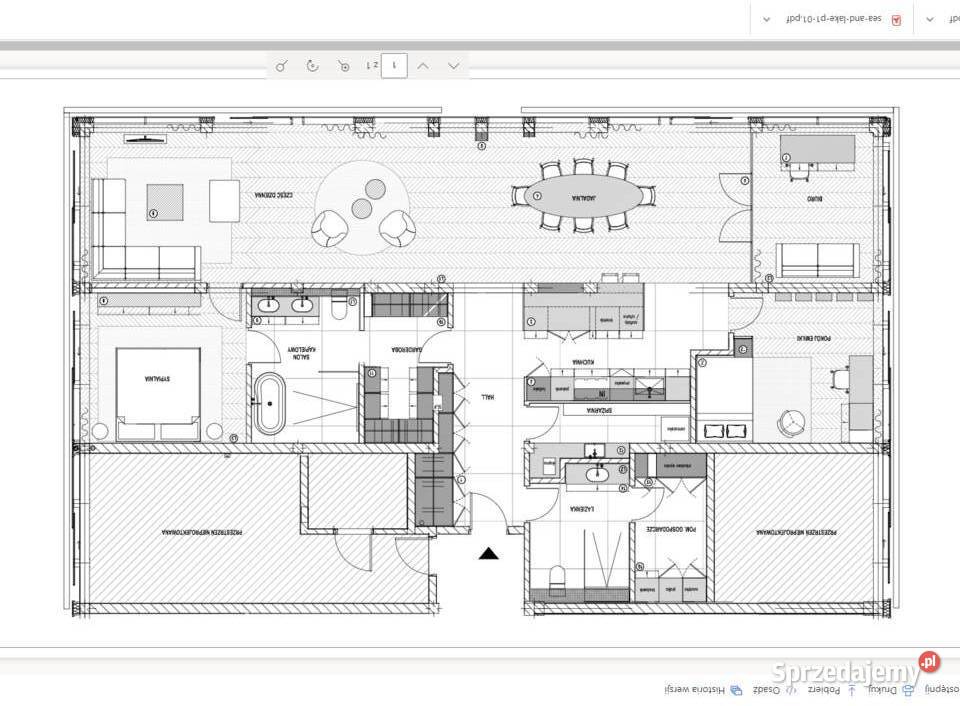 Mielno penthouse 176m2+80m2 balkon wykończony widok na wodę Mielno