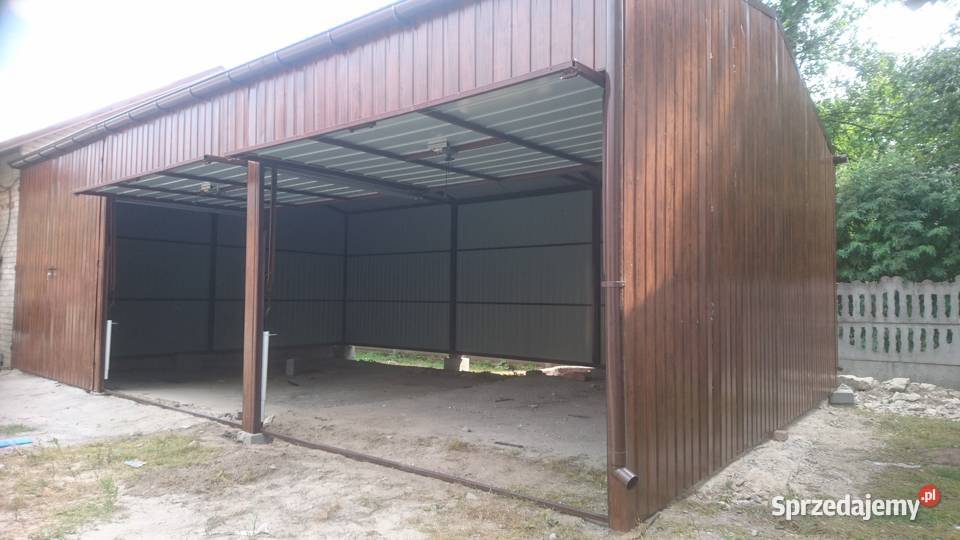 Garaż Blaszany Ciemny Dąb DREWNOPODOBNY Garaże Dobrzyń nad Wisłą sprzedam