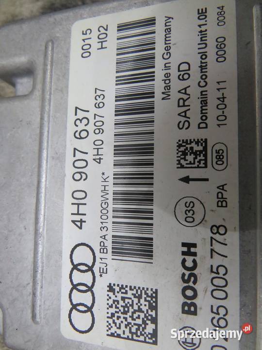 SENSOR PODUSZEK AIRBAG OK AUDI A8 D4 4H0907637