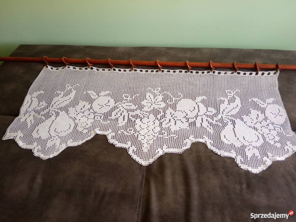 Firanka szydełkowa zazdrostka szydełkowa okno Dom i Ogród Garbów sprzedam