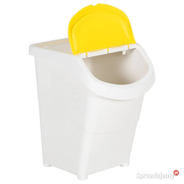 Kosze na śmieci układane w stos 3 białe PP 120 L Warszawa