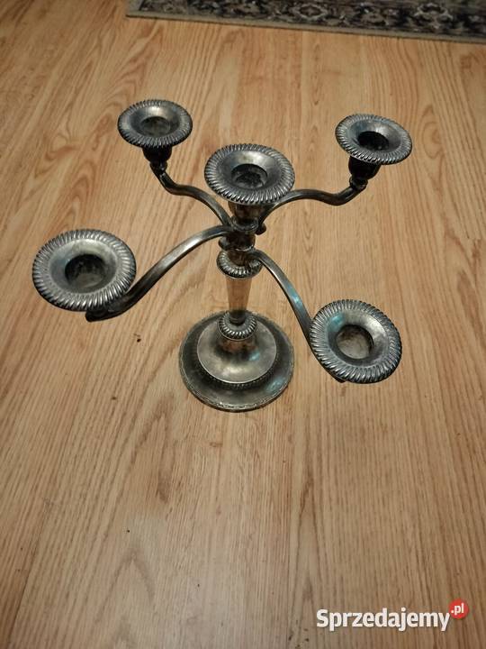 Świecznik pięcioramienny metalowy Choszczno sprzedam