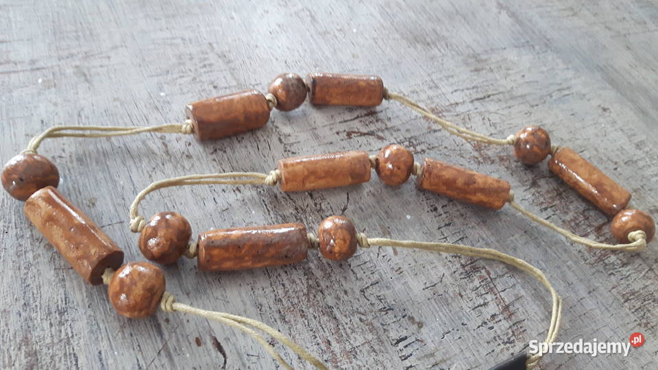 Naszyjnik ceramiczny ręcznie wykonany Otwock