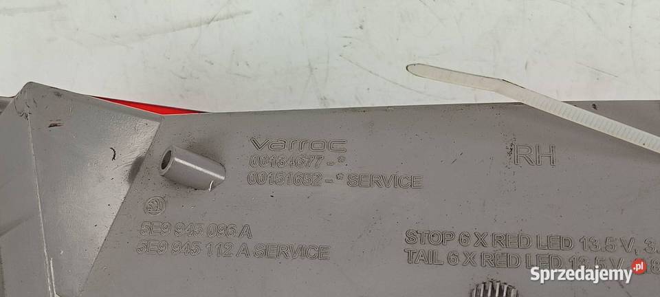 LAMPA PRAWA TYŁ SKODA OCTAVIA III 5E9945096A Lipno