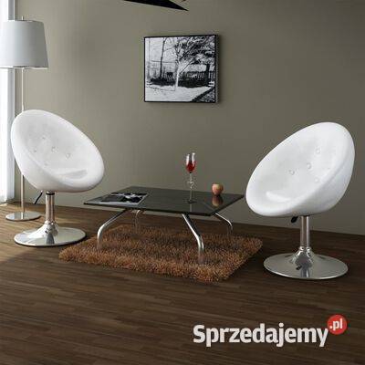 vidaXL Stołki barowe 2 białe sztuczna Warszawa