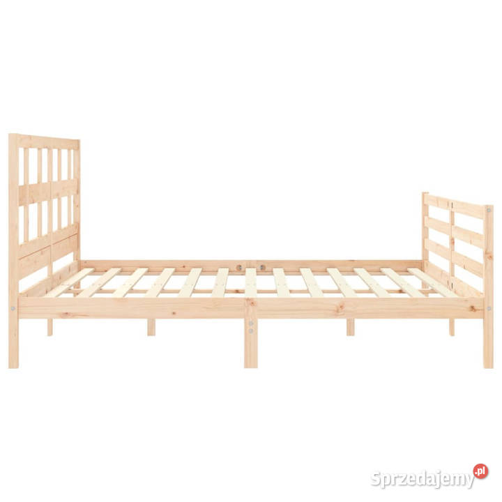 Rama łóżka z wezgłowiem lite drewno 200x200 100cm Warszawa