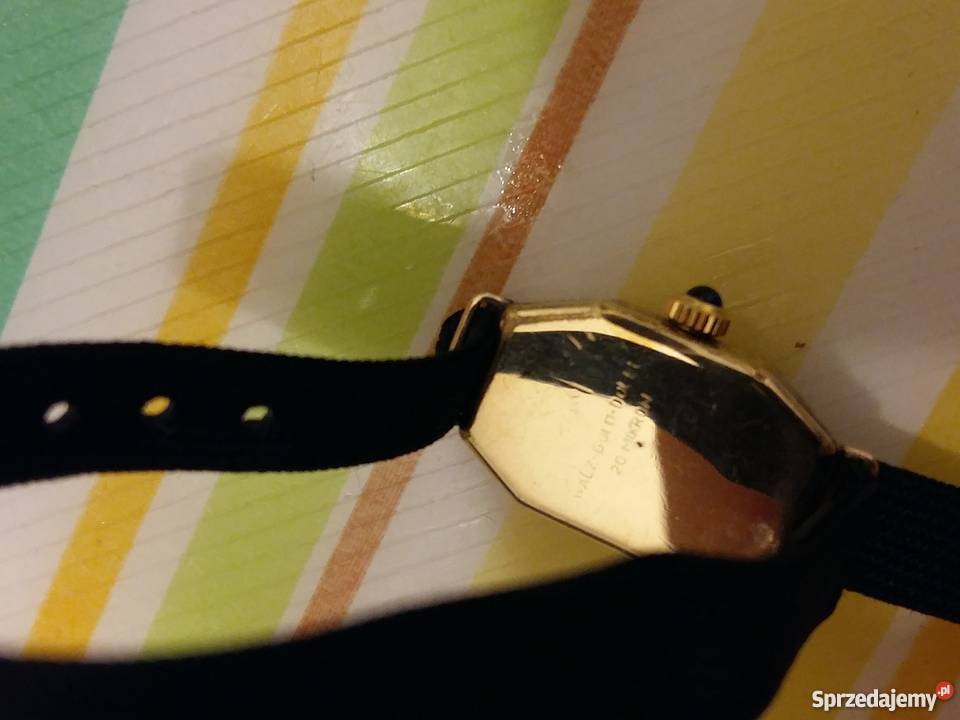 Damski zegarek pozłacany vintage 20 mikron Antyki Kraków sprzedam