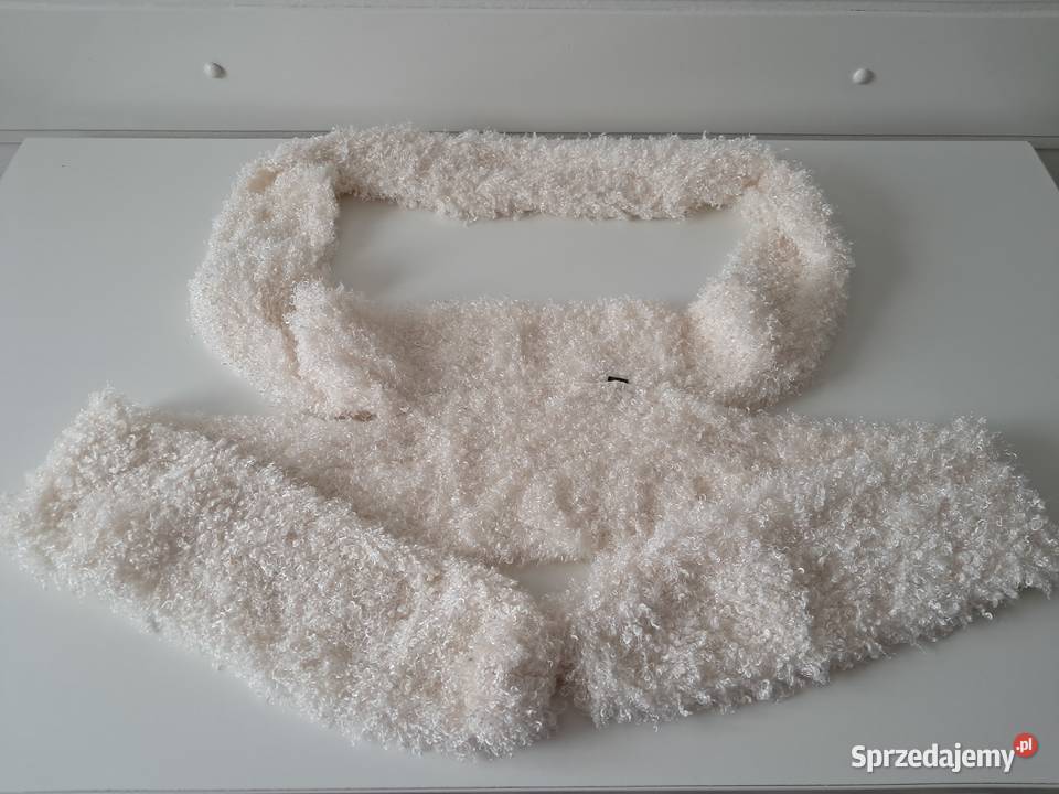 Szalikokomin biały z boucle do sprzedania małopolskie Kraków
