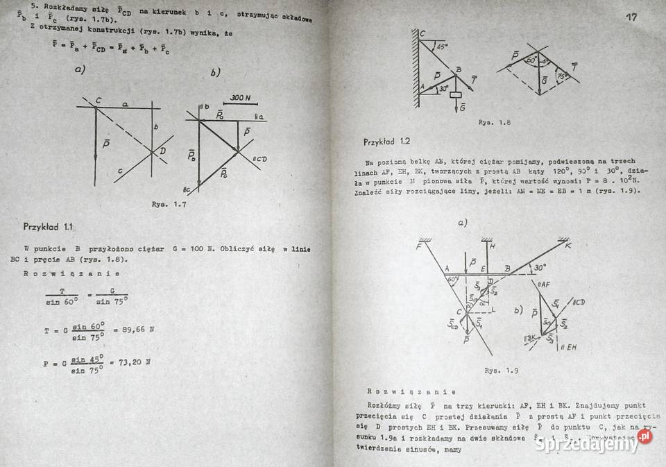 Mechanika ogólna Część 1 Statyka kinematyka Z sprzedam