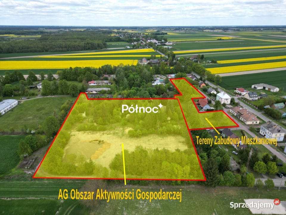 Dwie działki przemysłowa i budowlana Podedwórze