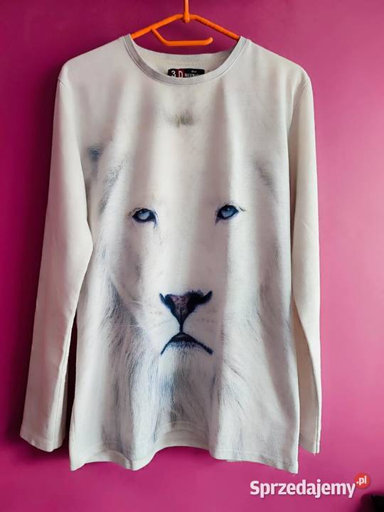 Bluza Chłopięca Męska Fullprint Lew Wzór 3D kolorowy Odzież codzienna Suwałki