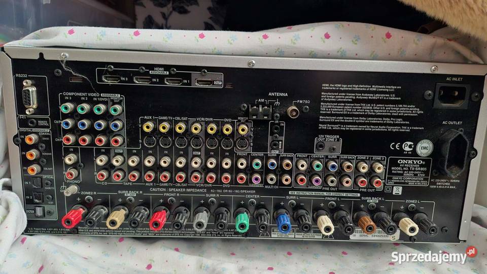 Wzmacniacz Onkyo tx sr805 plus dvd plus głośniki mazowieckie Goździk