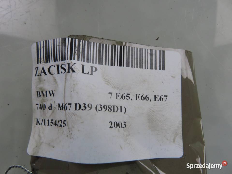 ZACISK LEWY PRZÓD BMW 7 E65 740 d osobowe Zaciski i jarzma