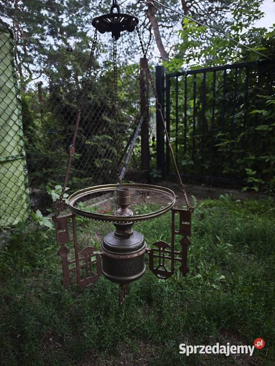 Gebruder Brunner Wiedeń Wisząca Lampa Naftowa Warszawa